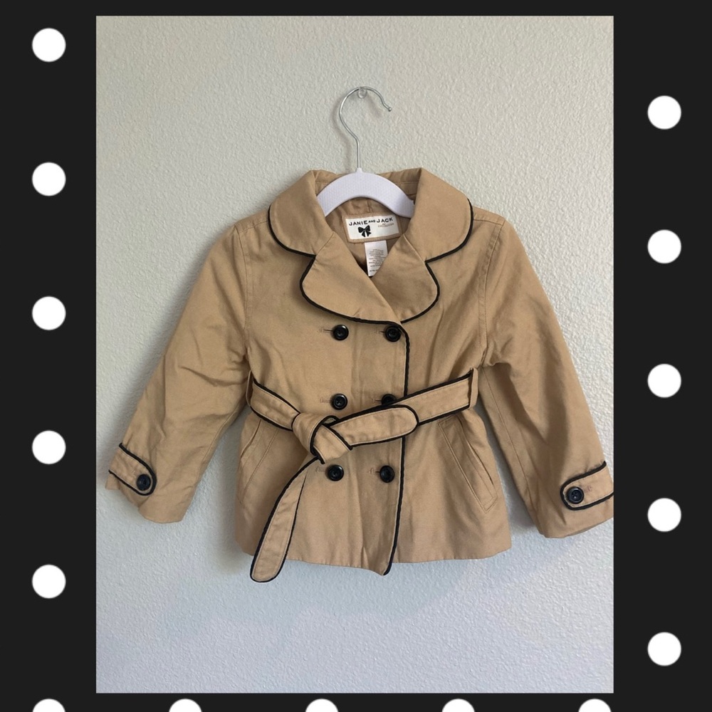 Janie and Jack Toddler Trench Coat EUC size 12-24 months